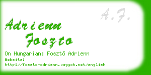 adrienn foszto business card